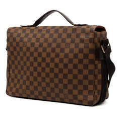 ルイ ヴィトン ダミエ ブロードウェイ ハンドバッグ ショルダーバッグ N42270 ブラウン PVC レザー レディース LOUIS VUITTON 【中古】