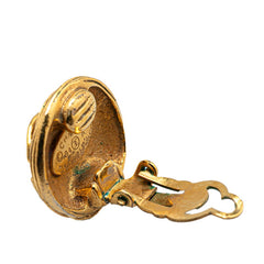 シャネル ヴィンテージ ココマーク ラウンド イヤリング ゴールド メッキ レディース CHANEL 【中古】