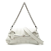 グッチ ホースビット ショルダーバッグ ハンドバッグ 764255 ホワイト レザー レディース GUCCI 【中古】