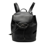 サルヴァトーレフェラガモ ダブルガンチーニ ミニ リュック デイパック DJ-216258 ブラック レザー レディース Salvatore Ferragamo 【中古】