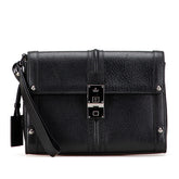 グッチ ロゴ セカンドバッグ クラッチバッグ 140969 ブラック レザー レディース GUCCI 【中古】