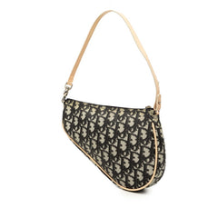 ディオール トロッター サドルバッグ ワンショルダーバッグ ハンドバッグ ブラック ベージュ PVC レザー レディース Dior 【中古】
