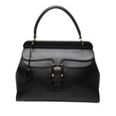 グッチ ロゴ ポーチ付き ハンドバッグ 101671 ブラック レザー レディース GUCCI 中古