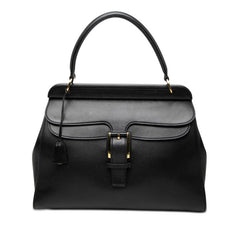 グッチ ロゴ ポーチ付き ハンドバッグ 101671 ブラック レザー レディース GUCCI 【中古】