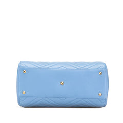 グッチ GGマーモント ハンドバッグ ショルダーバッグ 2WAY 448054 ブルー レザー レディース GUCCI 【中古】
