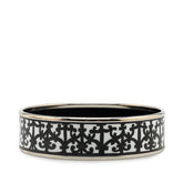 エルメス エマイユGM ガダルキヴィール バングル ブラック シルバー メタル レディース HERMES 【中古】