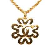 シャネル ココマーク クローバーモチーフ チェーン ペンダント ネックレス ゴールド メッキ レディース CHANEL 【中古】