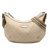 グッチ GGキャンバス 斜め掛け ショルダーバッグ 181092 ホワイト ベージュ キャンバス レザー レディース GUCCI 【中古】