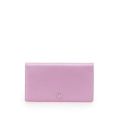 シャネル ココボタン 長財布 パープル レザー レディース CHANEL 【中古】