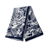 エルメス カレ90 FLAMINGO PARTY フラミンゴ パーティー スカーフ ネイビー ホワイト シルク レディース HERMES 【中古】