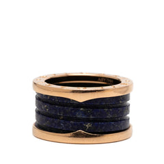 ブルガリ B-zero1 ビーゼロワン リング 指輪 #53 ゴールド ブルー ラピスラズリ K18YG イエローゴールド レディース BVLGARI 【中古】