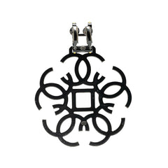 シャネル ココマーク ラインストーン 片耳 イヤリング ブラック イエロー メタル レディース CHANEL 【中古】