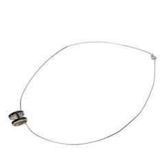 エルメス ポップアッシュ ポップH ペンダント ネックレス シルバー ブラック メタル SV925 シルバー レディース HERMES 【中古】