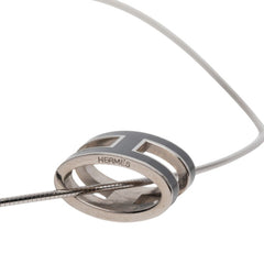 エルメス ポップアッシュ ポップH ペンダント ネックレス シルバー ブラック メタル SV925 シルバー レディース HERMES 【中古】