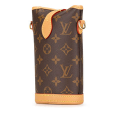 ルイ ヴィトン モノグラム フォールド ミー ポーチ ショルダーバッグ M80874 ブラウン PVC レザー レディース LOUIS VUITTON 中古