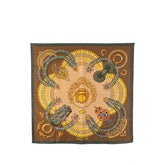 エルメス カレ90 KOSMIMA 宇宙 スカーフ ブラウン マルチカラー シルク レディース HERMES 【中古】