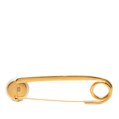 シャネル ココマーク ヴィンテージ ブローチ 安全ピン 97P ゴールド メッキ フェイクパール レディース CHANEL 【中古】