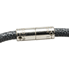 ルイ ヴィトン ダミエ グラフィット ブラスレ キープイット ブレスレット M6140E ブラック シルバー PVC メタル メンズ LOUIS VUITTON 【中古】