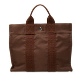 エルメス エールラインPM トートバッグ ハンドバッグ ブラウン キャンバス レディース HERMES 【中古】