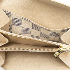 ルイ ヴィトン ダミエ アズール サンチュール ポシェット ソロ 長財布 M9835 ホワイト PVC レザー レディース LOUIS VUITTON 【中古】