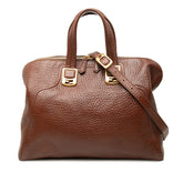 フェンディ カメレオン ハンドバッグ ショルダーバッグ 2WAY 8BL110 ブラウン レザー レディース FENDI 中古