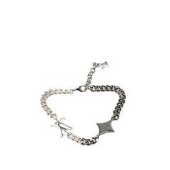 ルイ ヴィトン ブラスレ LV インスティンクト ブレスレット M00508 シルバー メタル メンズ LOUIS VUITTON 【中古】