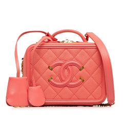 シャネル マトラッセ ココマーク CCフィグリー ハンドバッグ ショルダーバッグ 2WAY ピンク キャビアスキン レディース CHANEL 中古