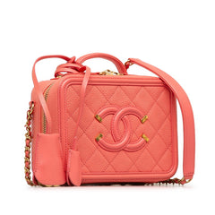 シャネル マトラッセ ココマーク CCフィグリー ハンドバッグ ショルダーバッグ 2WAY ピンク キャビアスキン レディース CHANEL 中古