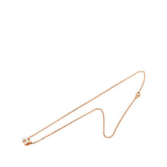 エルメス ミニ ポップアッシュ ポップH ペンダント ネックレス ピンクゴールド ホワイト メッキ エナメル レディース HERMES 【中古】