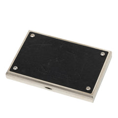 ルイ ヴィトン ポルトカルト グルーヴ 名刺入れ カードケース M66707 シルバー ブラック メタル レザー メンズ LOUIS VUITTON 中古