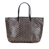 ゴヤール サンルイPM トートバッグ ブラウン ブラック PVC レザー レディース GOYARD 【中古】