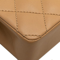 シャネル ワイルドステッチ ココマーク チェーン ショルダーバッグ ベージュ カーフスキン レディース CHANEL 【中古】