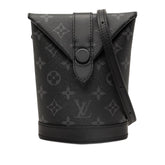 ルイ ヴィトン モノグラム エクリプス エンベロップ ポーチ ショルダーバッグ ブラック グレー PVC レザー メンズ LOUIS VUITTON 【中古】