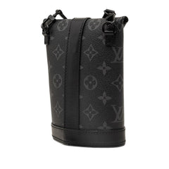 ルイ ヴィトン モノグラム エクリプス エンベロップ ポーチ ショルダーバッグ ブラック グレー PVC レザー メンズ LOUIS VUITTON 【中古】