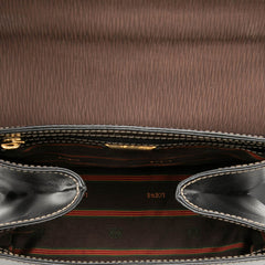 ロエベ ベラスケス ハンドバッグ ショルダーバッグ 2WAY ブラック ブラウン レザー レディース LOEWE 【中古】