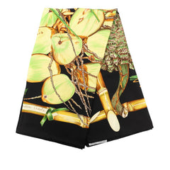エルメス カレ90 Jardin Creole クレオルの楽園 スカーフ ブラック マルチカラー シルク レディース HERMES 【中古】