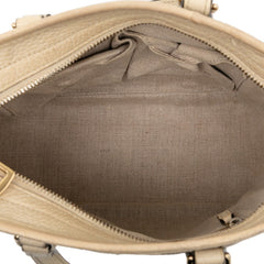 グッチ GGキャンバス ハンドバッグ ショルダーバッグ 2WAY 449241 ベージュ アイボリー キャンバス レザー レディース GUCCI 【中古】