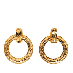 シャネル ヴィンテージ マトラッセ フープ イヤリング ゴールド メッキ レディース CHANEL 【中古】