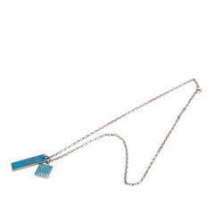 ルイ ヴィトン コリエ ダミエカラーズ ネックレス M62596 シルバー ブルー メタル レディース LOUIS VUITTON 【中古】