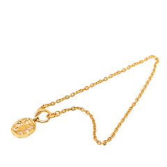 シャネル ロゴ ネックレス ゴールド メッキ レディース CHANEL 【中古】