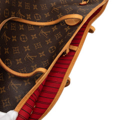 ルイ ヴィトン モノグラム ネヴァーフルMM トートバッグ M41177 ブラウン PVC レザー レディース LOUIS VUITTON 【中古】