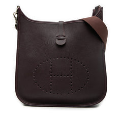 エルメス エヴリン1 PM ショルダーバッグ オーベルジーヌ パープル トゴ レディース HERMES 【中古】