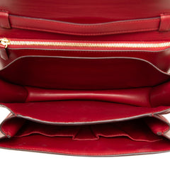 セリーヌ クラシックボックス ショルダーバッグ レッド レザー レディース CELINE 中古