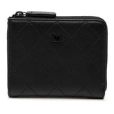 シャネル ココマーク マトラッセ コインケース コンパクトウォレット L字ファスナー AP3997 ソーブラック レザー レディース CHANEL 【中古】