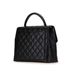 シャネル マトラッセ ココマーク ハンドバッグ ブラック キャビアスキン レディース CHANEL 【中古】