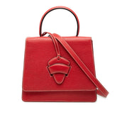 ロエベ バルセロナ ハンドバッグ ショルダーバッグ 2WAY レッド レザー レディース LOEWE 【中古】