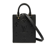 ルイ ヴィトン モノグラム アンプラント プティット サックプラ ハンドバッグ ショルダーバッグ 2WAY M80478 ノワール ブラック レザー レディース LOUIS VUITTON 【中古】