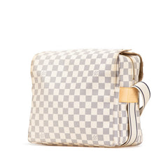 ルイ ヴィトン ダミエ アズール ナヴィグリオ ショルダーバッグ N51189 ホワイト PVC レザー レディース LOUIS VUITTON 【中古】