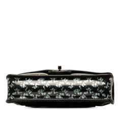 シャネル ココマーク ブラックレース スターレース 星 チェーン ショルダーバッグ ブラック メタリックブルー ビニール カーフ レディース CHANEL 【中古】