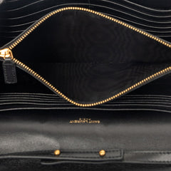 サンローラン YSLロゴ チェーンウォレット ショルダーバック 575012 ブラック レザー レディース SAINT LAURENT 【中古】